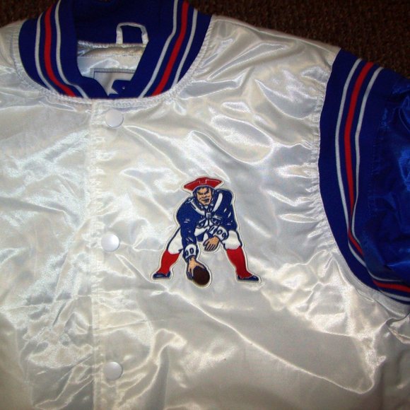 NEW ENGLAND PATRIOTS Starter WHITE & BLUE Jacket 3X 4X 5X - Picture 9 of 12